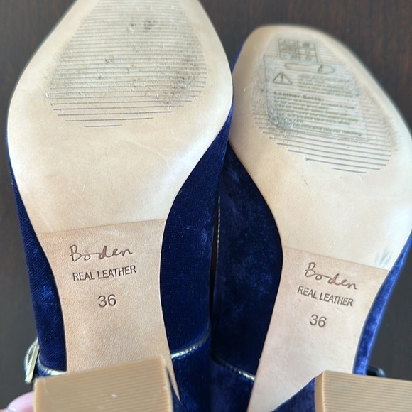 Boden Blue Velvet Heels - Picture 8 of 9